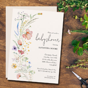 Wildflowers Baby Shower Invitations