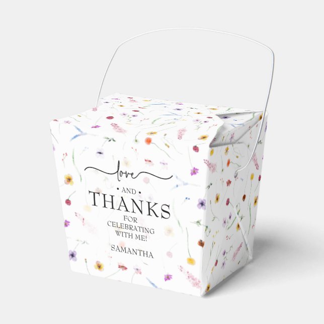 Wildflowers Baby Shower Small Favour Box (Front Side)