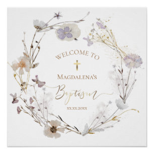 wildflowers Baptism sign