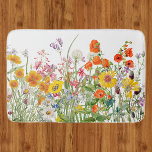 Wildflowers   bath mat