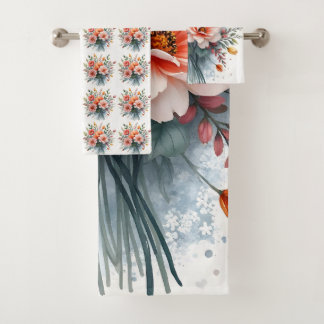 Wildflowers Beautiful Popular Luxury Collection Bath Towel Set