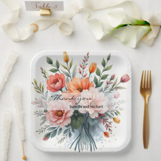 Wildflowers Beautiful Popular Luxury Collection Paper Plate