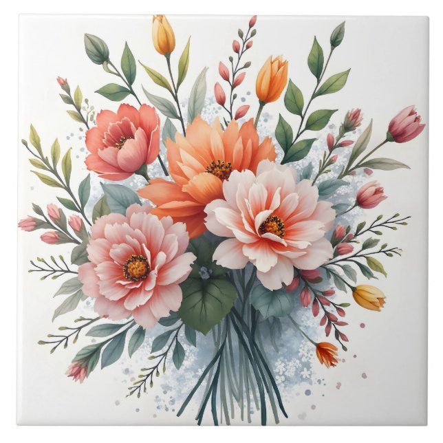 Wildflowers Beautiful Popular Luxury Collection Tile (Front)