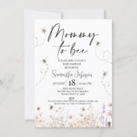 Wildflowers Bees Mommy to Bee Baby Shower