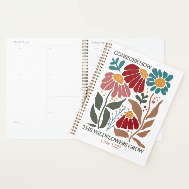 Wildflowers Bible Verse  Planner (Display)