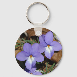 WildFlowers Birds-Foot Violet III Gifts & Apparel Key Ring