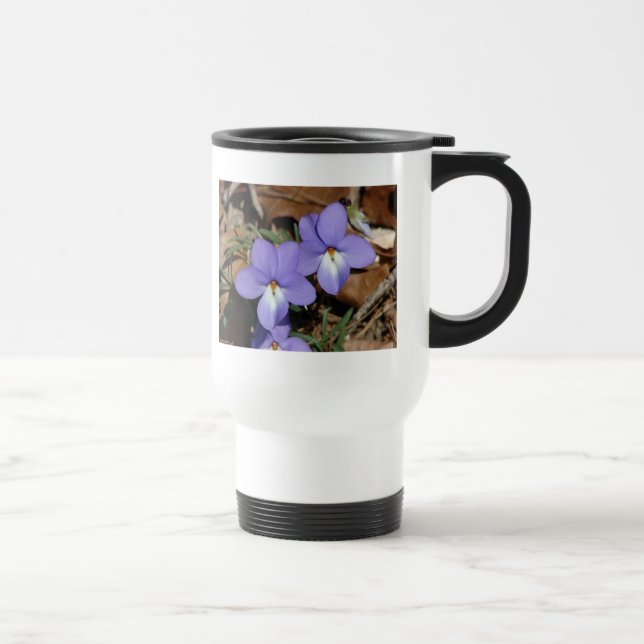 WildFlowers Birds-Foot Violet III Gifts & Apparel Travel Mug (Right)