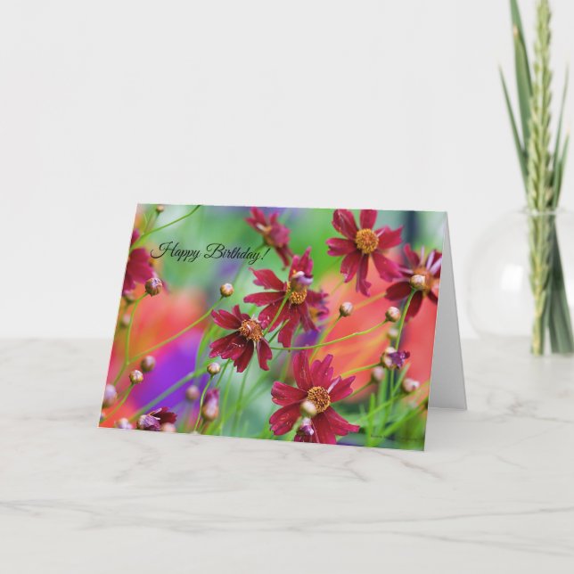 Wildflowers Birthday Card (Front)