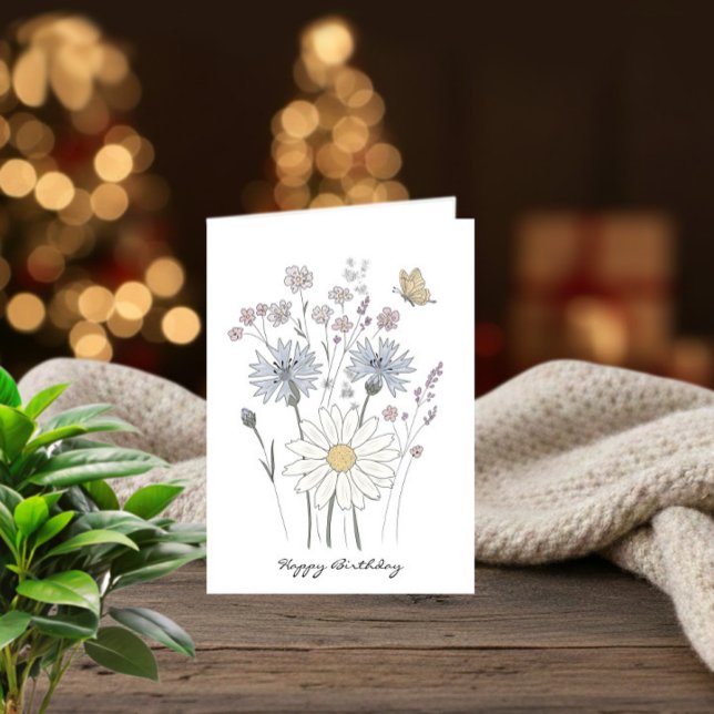 Wildflowers Birthday Card (Creator Uploaded)