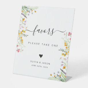 Wildflowers Birthday Favours Sign