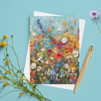 Wildflowers Birthday or Any Occasion Custom Text