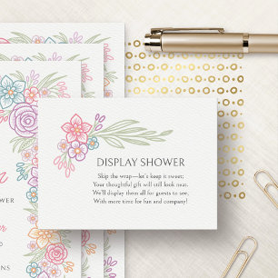Wildflowers Bloom Floral Display Shower Enclosure Card