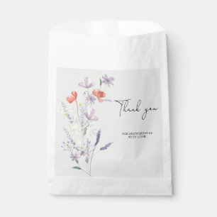 Wildflowers bohemian style thank you favour bags