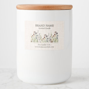 Wildflowers Boho colour Product Label 3x2