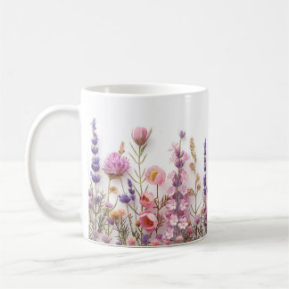 Wildflowers, Boho Cottagecore Style Coffee Mug