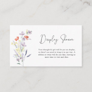 Wildflowers boho - display shower enclosure card