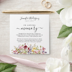 Wildflowers Boho Memorial Funeral Seed Packet Envelope