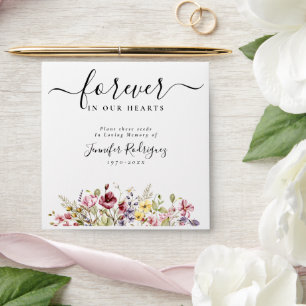 Wildflowers Boho Memorial Funeral Seed Packet Envelope