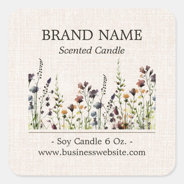 Wildflowers Boho Product Label Colour (Front)