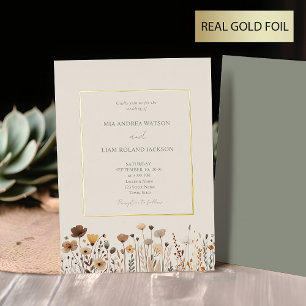 Wildflowers Boho Sage Green Gold Wedding