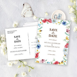 Wildflowers Boho Save The Date