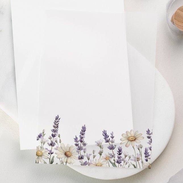 Wildflowers Border Wedding Vellum Invitations (Creator Uploaded)