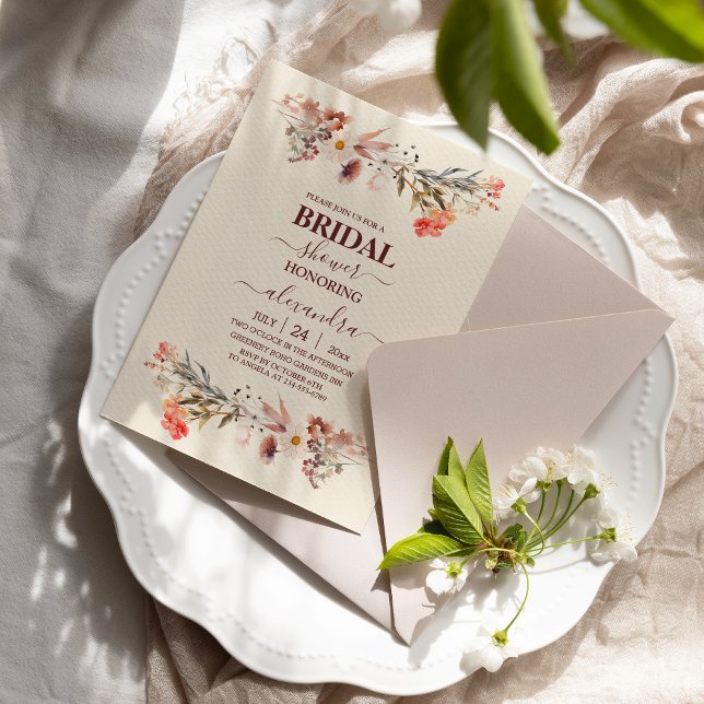 Wildflowers Botanical Garden Bridal Shower Invitat Invitation (Creator Uploaded)