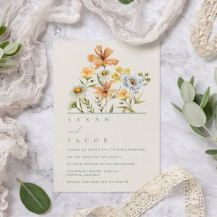 Wildflowers Botanical Garden Bridal Shower Invitation
