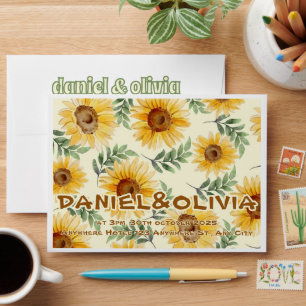 Wildflowers Botanical Garden Wedding  Envelope