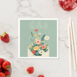 Wildflowers Botanical Garden Wedding Napkin