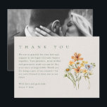 Wildflowers Botanical Garden Wedding Photo Thank You Card<br><div class="desc">Share your gratitude in a way as beautiful as your special day with our Wildflowers Botanical Garden Wedding Photo Thank You Card. Featuring a vibrant wildflower design and space for your favourite wedding photo on the back, this card is the perfect keepsake for your guests, capturing the love and joy...</div>