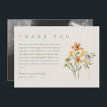 Wildflowers Botanical Garden Wedding Photo Thank You Card<br><div class="desc">Share your gratitude in a way as beautiful as your special day with our Wildflowers Botanical Garden Wedding Photo Thank You Card. Featuring a vibrant wildflower design and space for your favourite wedding photo on the back, this card is the perfect keepsake for your guests, capturing the love and joy...</div>