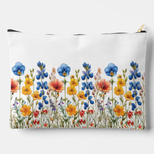 wildflowers botanical nature garden accessory pouch