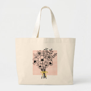 Wildflowers Bouquet Large Tote Bag