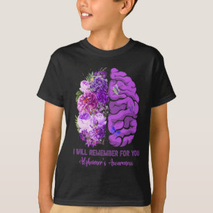 Wildflowers Brain Remember For You Alzheimer Aware T-Shirt