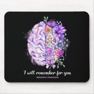 Wildflowers Brain Remember For You Alzheimer Brain Mouse Mat