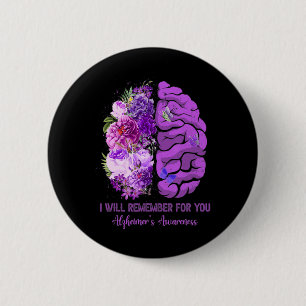 Wildflowers Brain Remember For You Heimerheimer Aw 6 Cm Round Badge