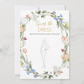  Wildflowers Bridal Guess the Dress Game Invitation