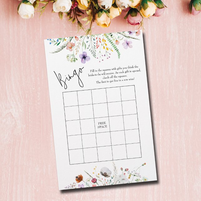 Wildflowers Bridal Shower Bingo Game (Wildflowers Bridal Shower Bingo Game Cards (on 80 lb.  paper))