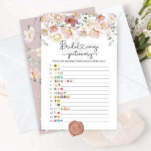 Wildflowers bridal shower emoji pictionary game