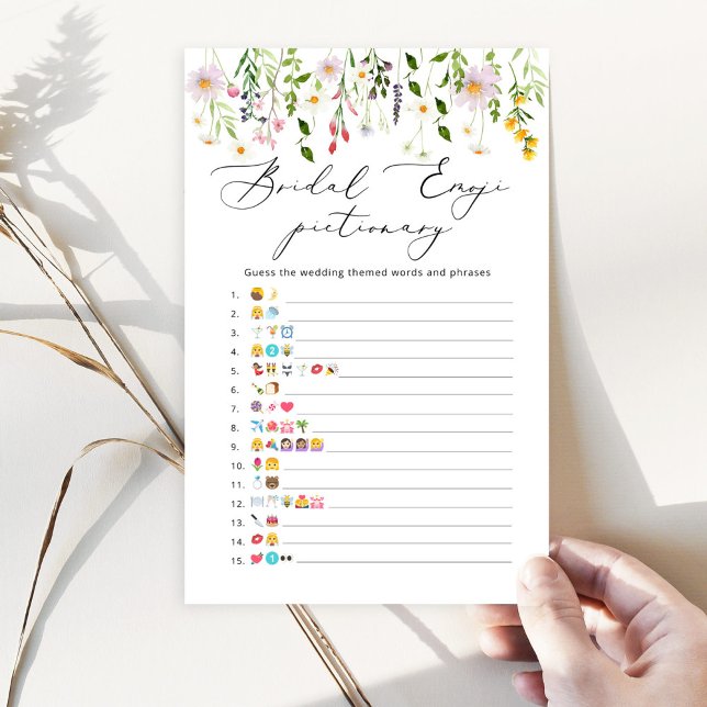 Wildflowers bridal shower emoji pictionary game (Creator Uploaded)