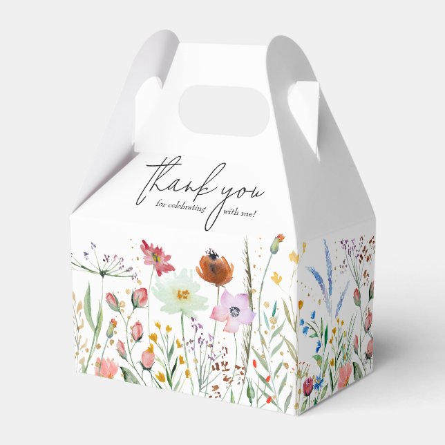 Wildflowers Bridal Shower Favour Box (Front Side)