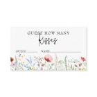 Wildflowers Bridal Shower Guess How Many Game