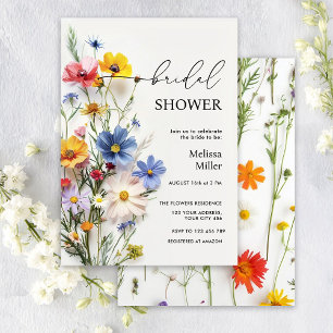 Wildflowers Bridal Shower Invitation