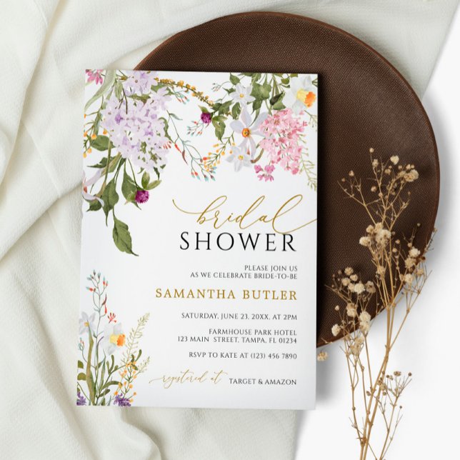 Wildflowers Bridal Shower Invitation (Creator Uploaded)