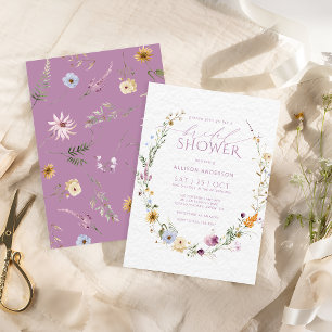 Wildflowers Bridal Shower Invitation