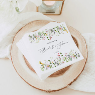 Wildflowers bridal shower napkin