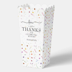Wildflowers Bridal Shower Popcorn Favour Box