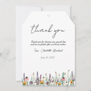 Wildflowers Bridal Shower Thank You Card