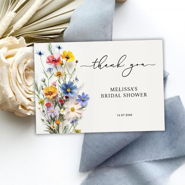 Wildflowers Bridal Shower Thank You Card (Creator Uploaded)